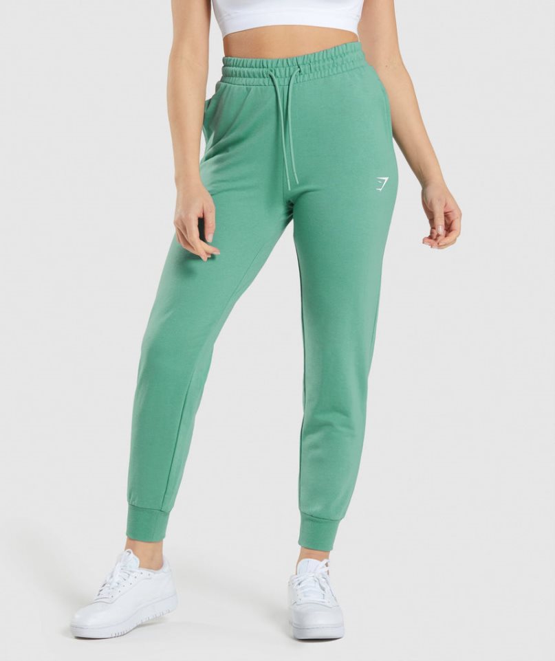 Spodnie Do Biegania Gymshark Treningowe Damskie Zielone | PL 837HGY